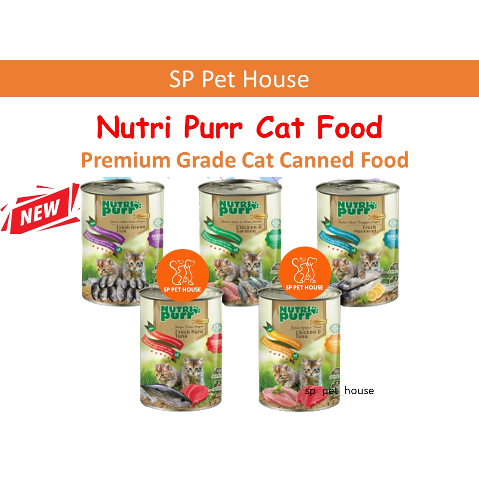 Nutri Purr Wet Cat Canned Cat Food / Makanan Kucing Tin 400g Shopee