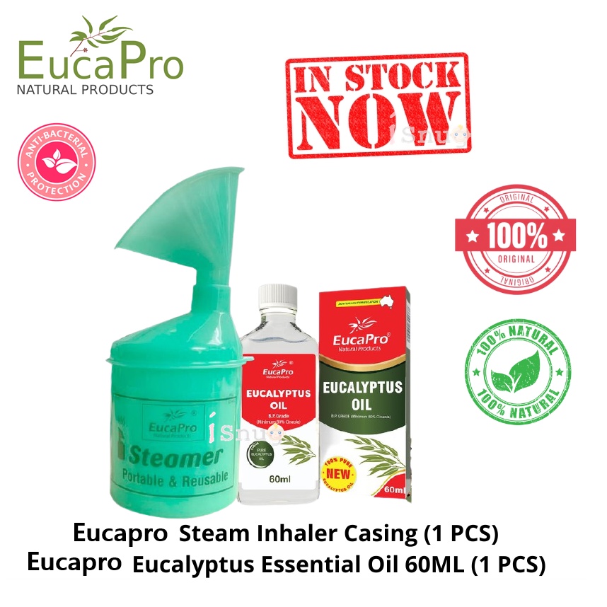 Eucapro Eucalyptus Oil with Inhaler Casing For Flu Blocked Nose
