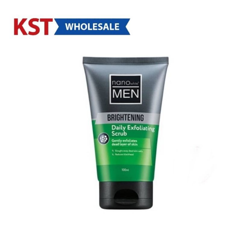 Nano White Men Brightening Daily Exfoliating Scrub 100ml Shopee Malaysia