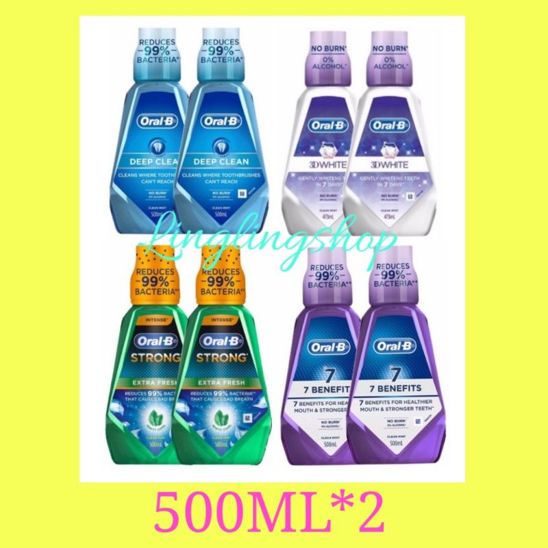 OralB 3D White Clean Mint/Deep Clean/7Benefits/Extra Fresh Mouthwash