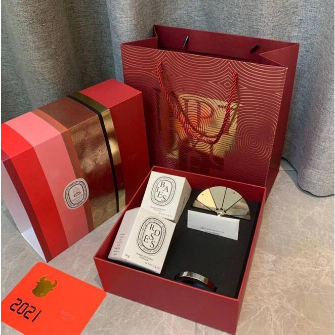 Diptyque Limited Edition 2021 CNY Candle 2 IN 1 Set Red Shopee Malaysia