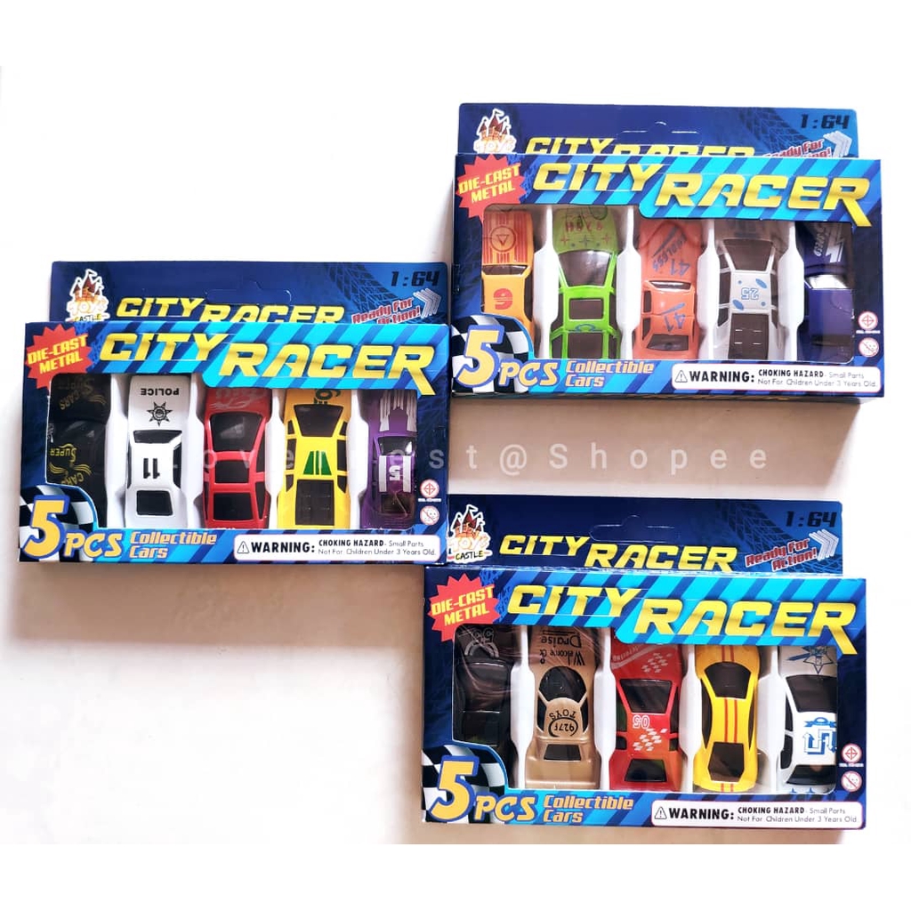 Toy's Castle City Racer Diecast Metal Toy Cars Box Set 5 In 1 Collectible Toy Cars Shopee