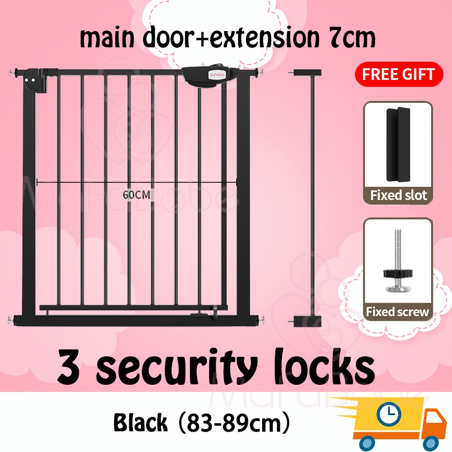 Mafababe Safety Lock Baby Gate Baby Safety Gate Auto Lock Pagar Bayi