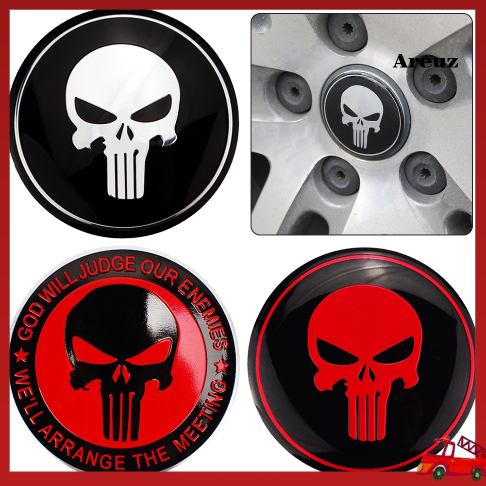 ARUniversal Skull Zinc Alloy Auto Car Tyre Wheel Center Hub Cap Sticker Badge Shopee Malaysia