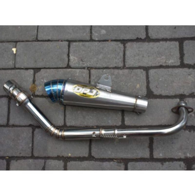 Dpj Motorcycle Exhaust Blue End Neck Model Under Grand Legend Smash