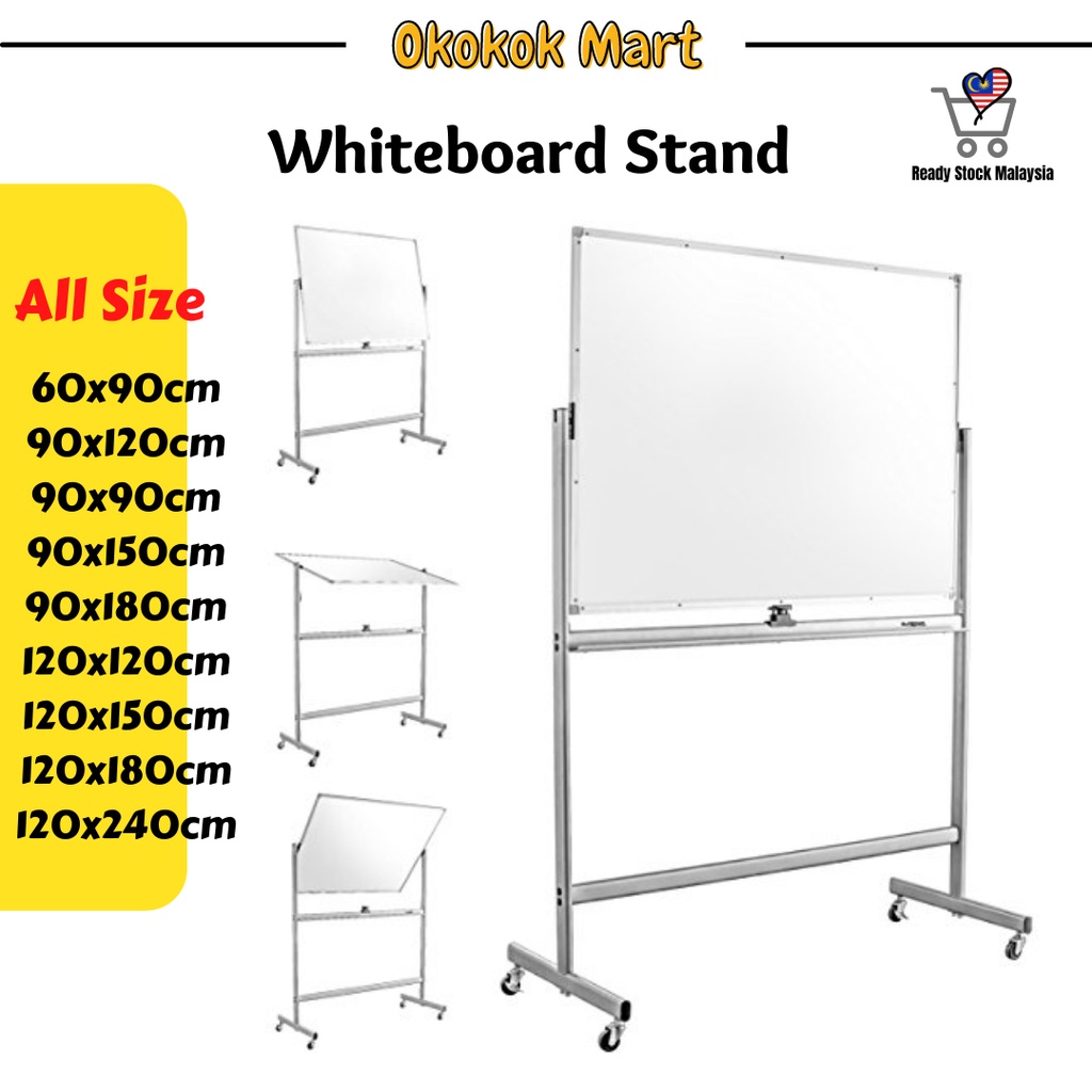 Whiteboard Stand White Board Stand Standing Whiteboard Whiteboard with Stand Pendirian Papan