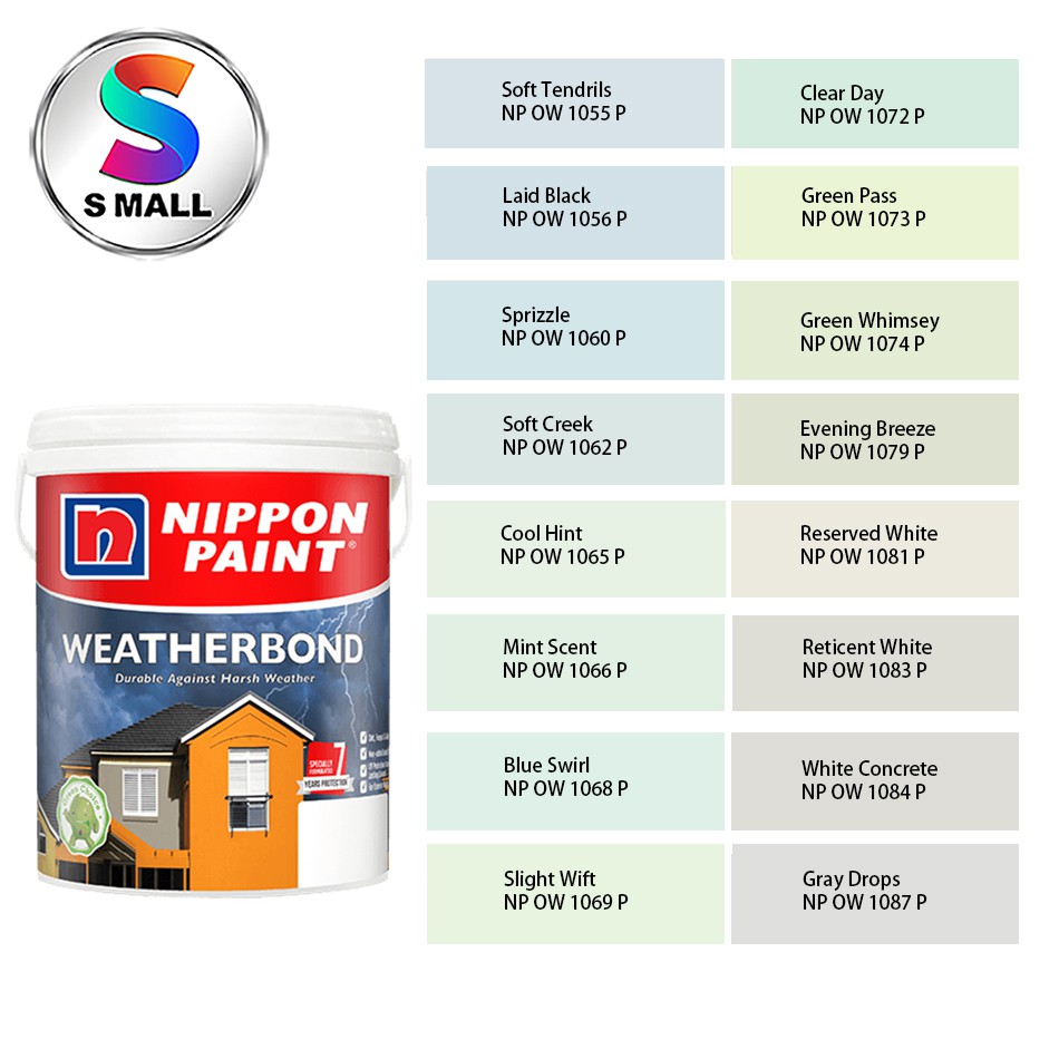 (10551087) 1L Nippon Paint Exterior Weatherbond Timeless OffWhites