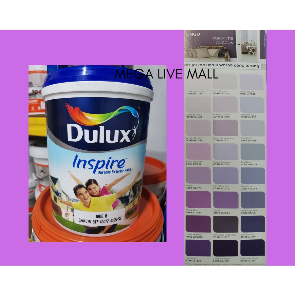 1 Liter 5 Liter ICI DULUX Inspire Interior Smooth Sheen Finish Paint Cat Dinding Dalam Rumah