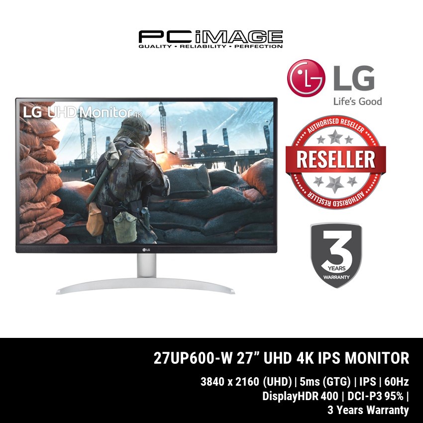 LG 27UP600 / 27UP600W UHD 4K IPS MONITOR (27"/3840X2160/UHD 4K/5MS/60HZ/hdmi /DP/IPS/3YW