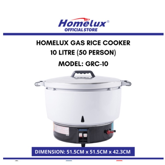 Commercial Gas Rice Cooker HGRC10 dan HGRC15 Deepfryer Gas Heavy duty