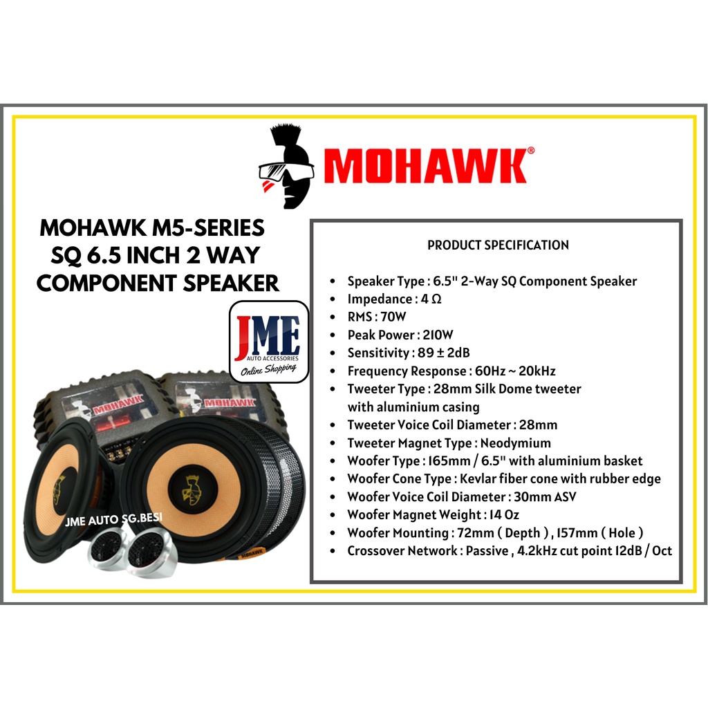 [INSTALLATION][JME AUTO] MOHAWK (M1/M3/M5) SERIES 6.5" INCH COMPONENT