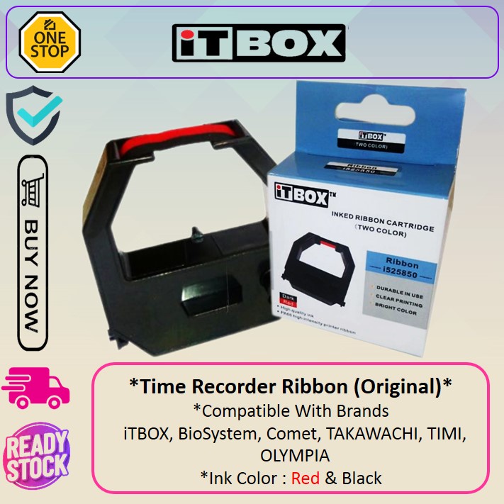 iTBOX i525850 100ORIGINAL Time Recorder Ribbon Cartridges Punch Card