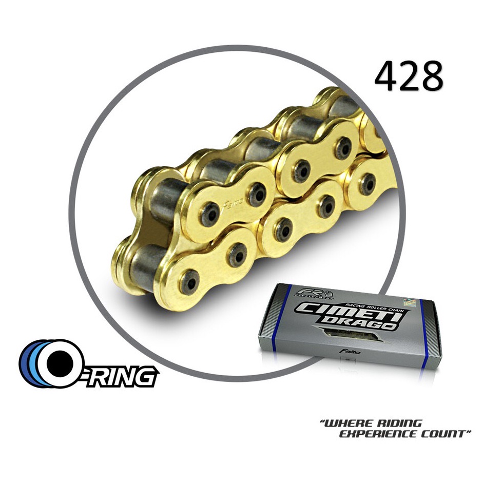 Faito Racing Roller Chain Cimeti Drago 428H 130L / 140L / 122L oring