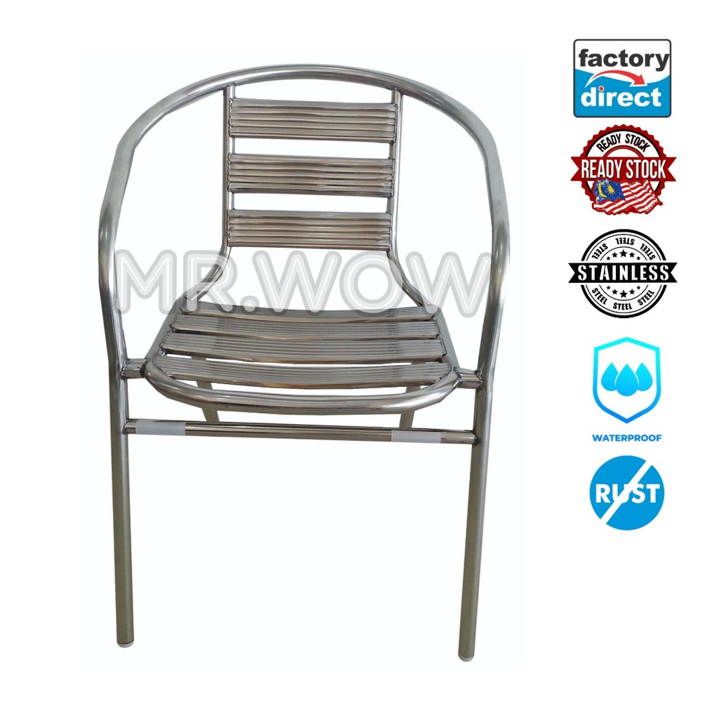 Stainless Steel Chair with Handle / Outdoor Beach Chair / Garden Chair
