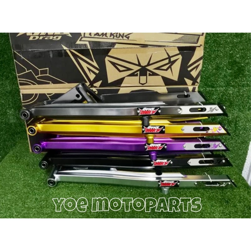 125zr alloy swing arm king drag dragster r + 2 inch tak siap arm bush