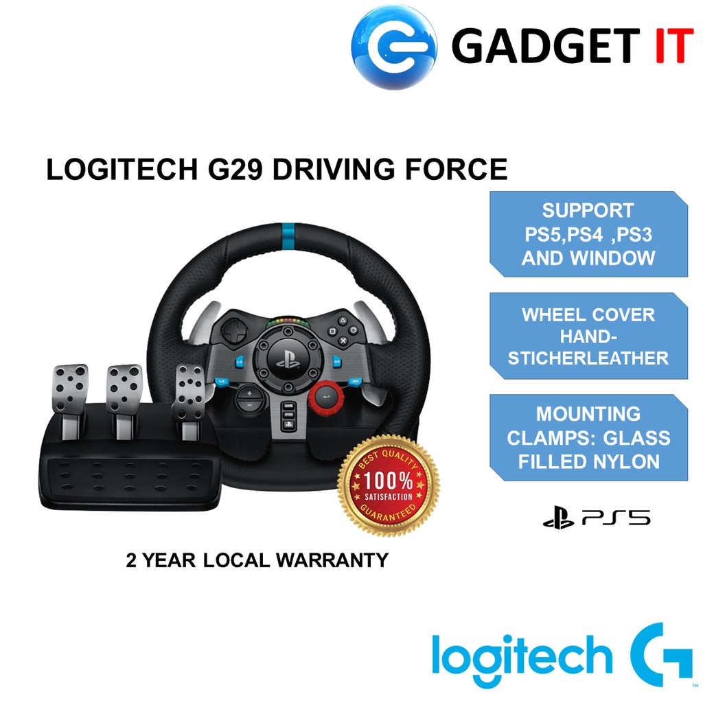 Logitech G29 DRIVING FORCE RACE WHEELS DESIGN FOR PS5,PS4,PS3 AND