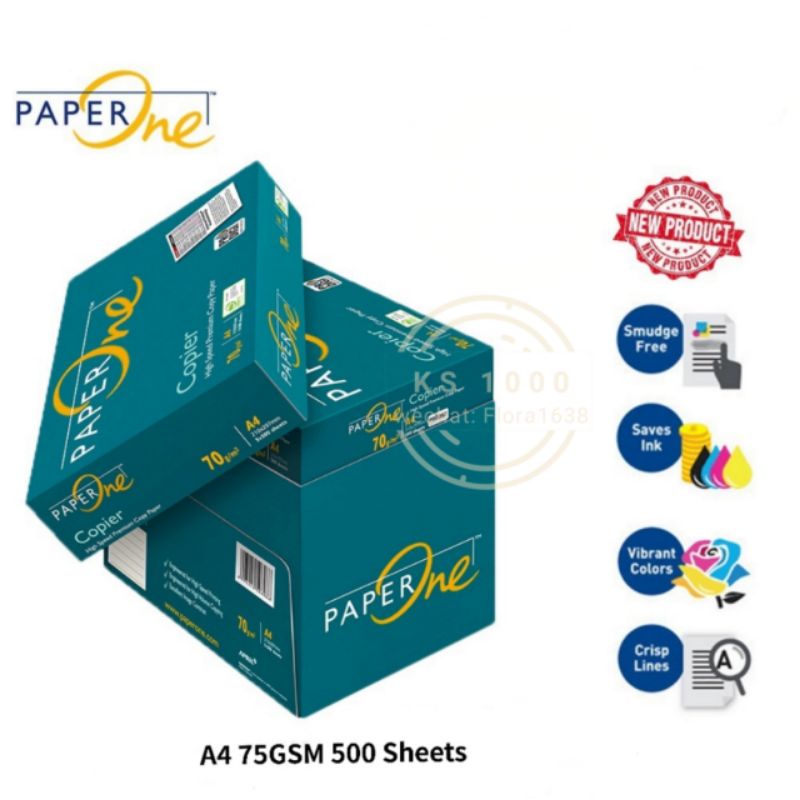 Paper One 75gsm 500 Sheets A4 Paper Shopee Malaysia