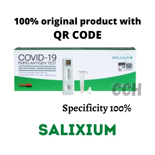 Salixium Saliva + Nasal Swab Rapid Antigen Self Test Kit 1 Box [Covid
