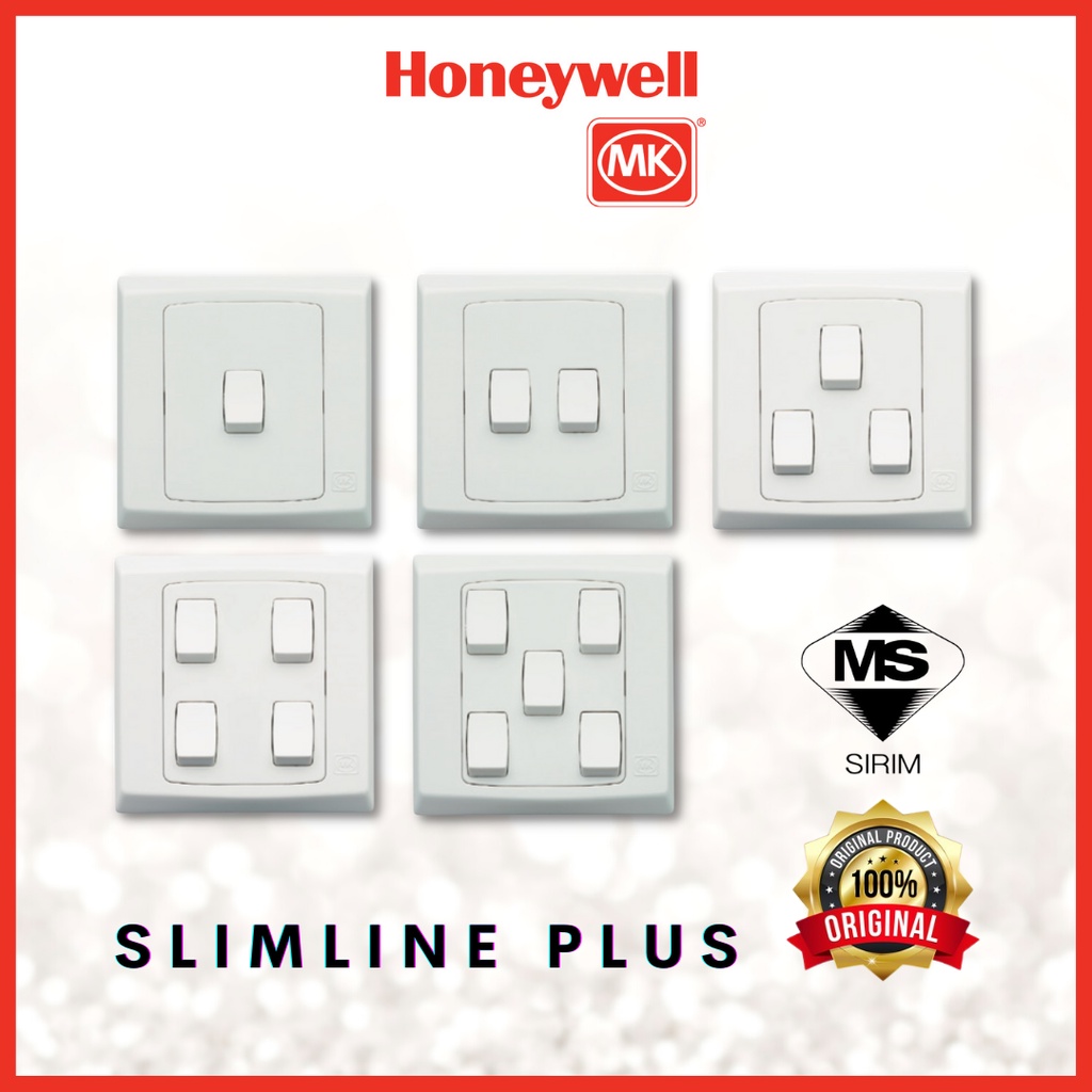 MK Slimline Plus 10A Intermediate Switch / 1 Way 2 Way Switches with
