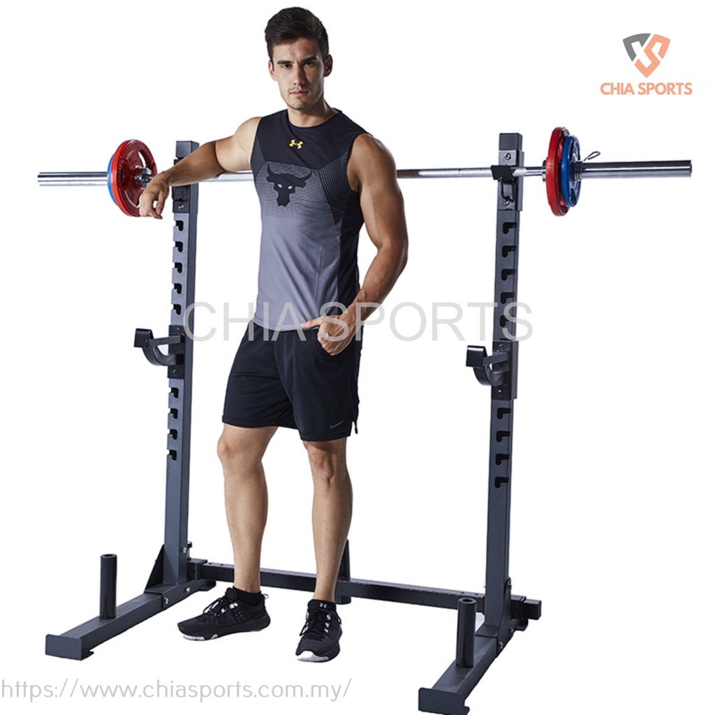 Olympic Squat Rack SR750 Half Power Cage Barbell Stand Weightlifting