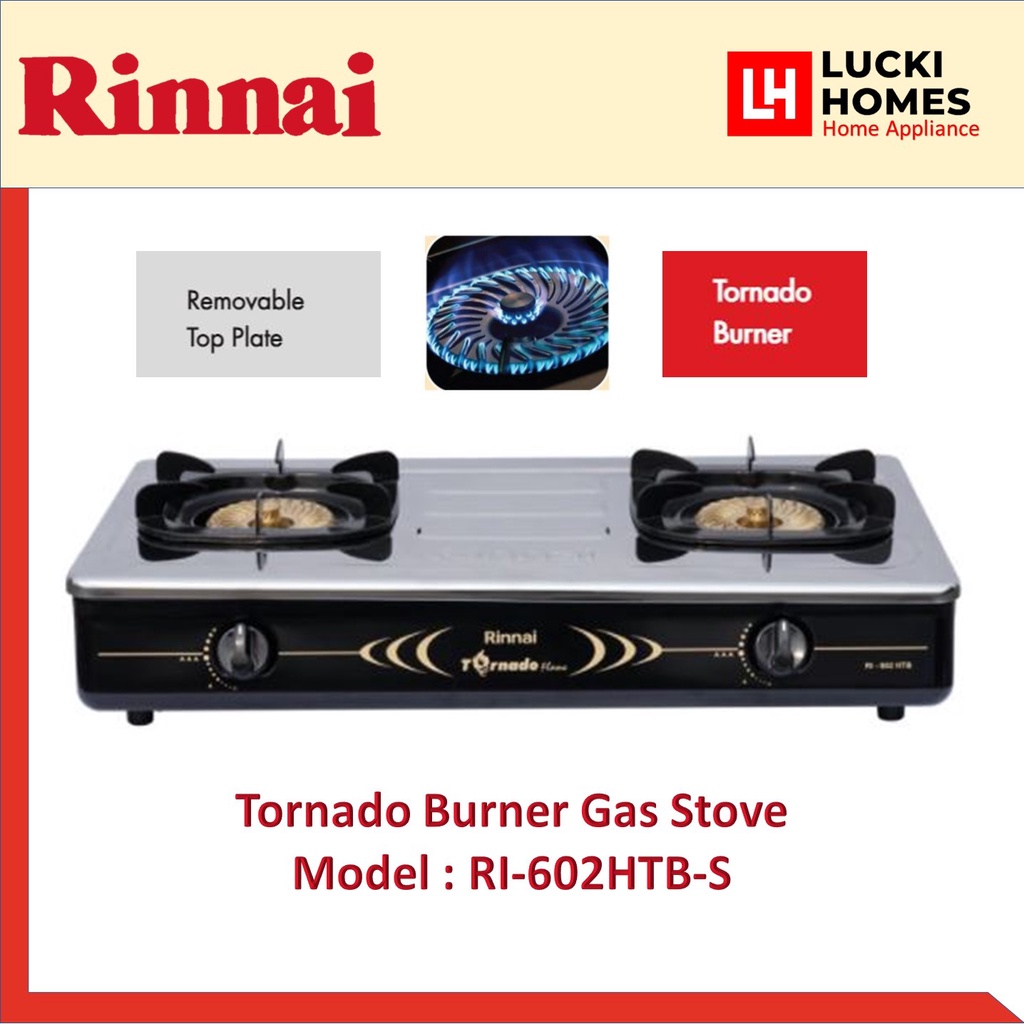 Rinnai RI602HTBS 4.5kW Tornado Burner Gas Stove Stainless Steel