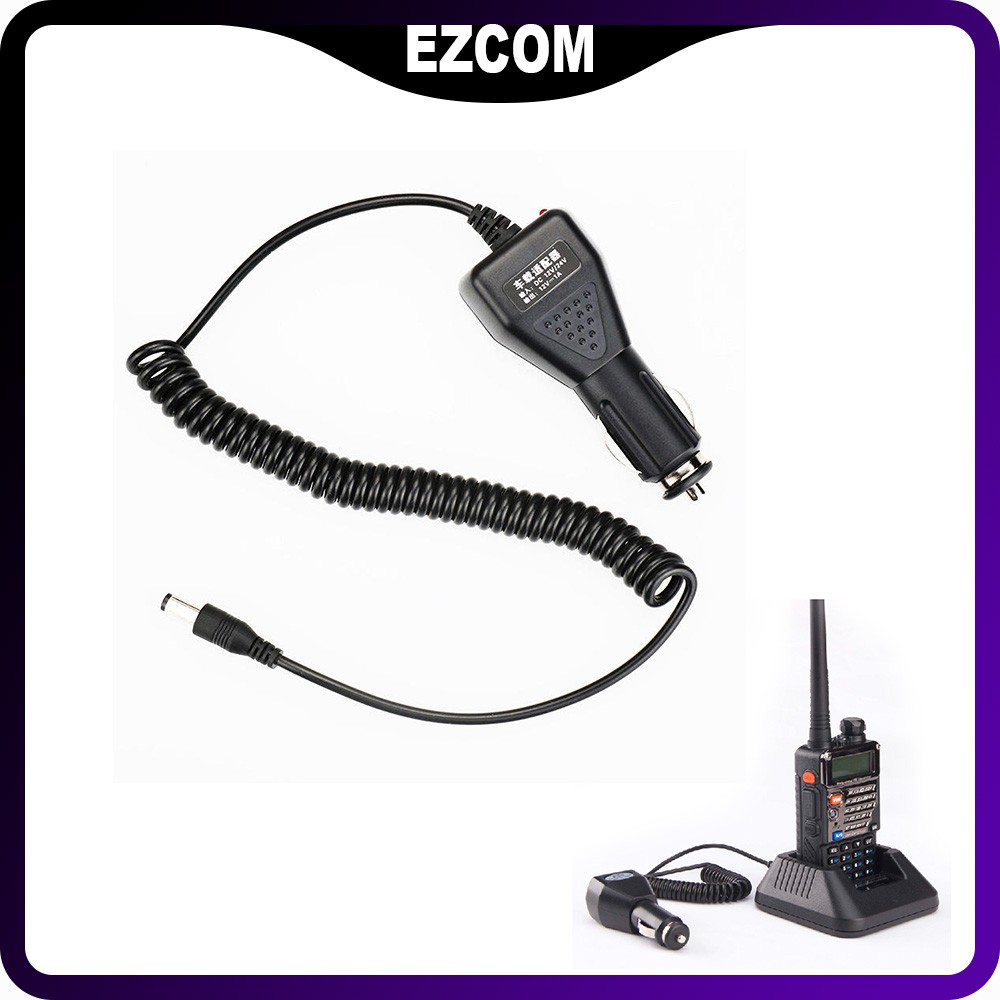 Baofeng Car Charger Cigrarate Port 12V24V Walkie Talkie Battery