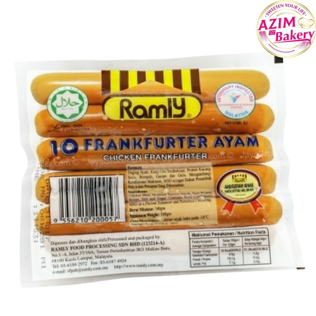 (NO COD,ONLY ONLINE PAYMENT)Ramly Chicken Beef Frankfurter 340g