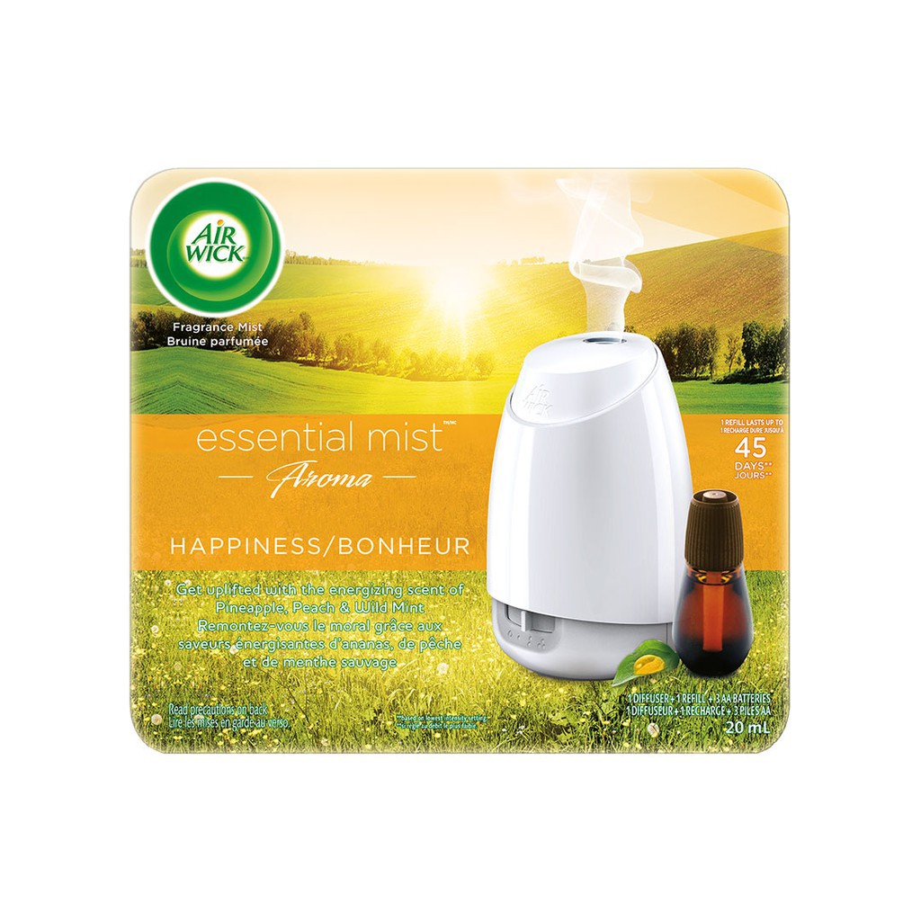 Air Wick Essential Mist Diffuser Air Refresher Happiness Aroma Starter