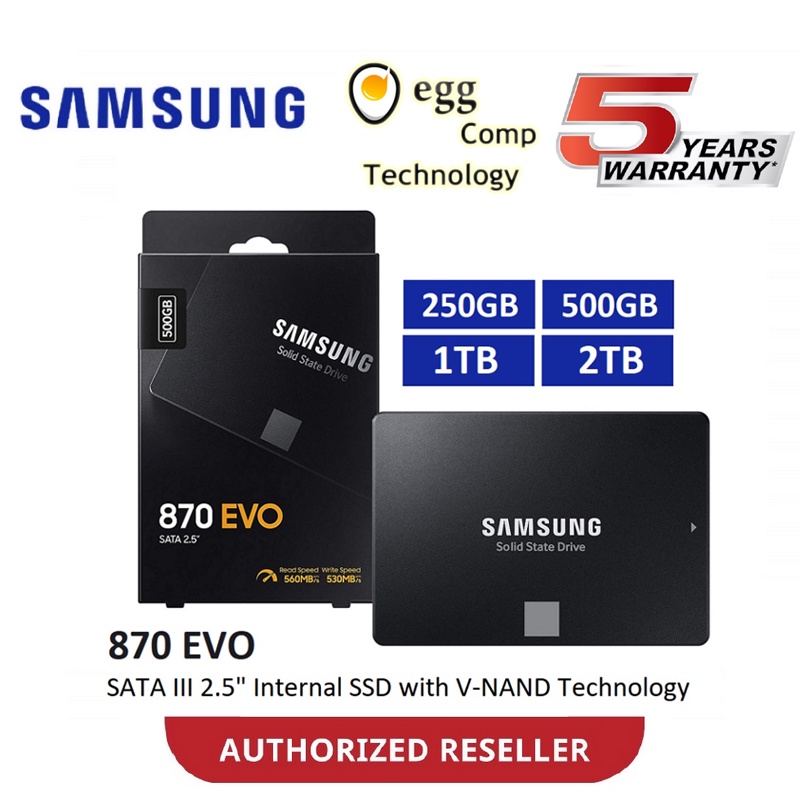 SAMSUNG 870 EVO SATA III 2.5" SSD [ 250GB / 500GB / 1TB / 2TB