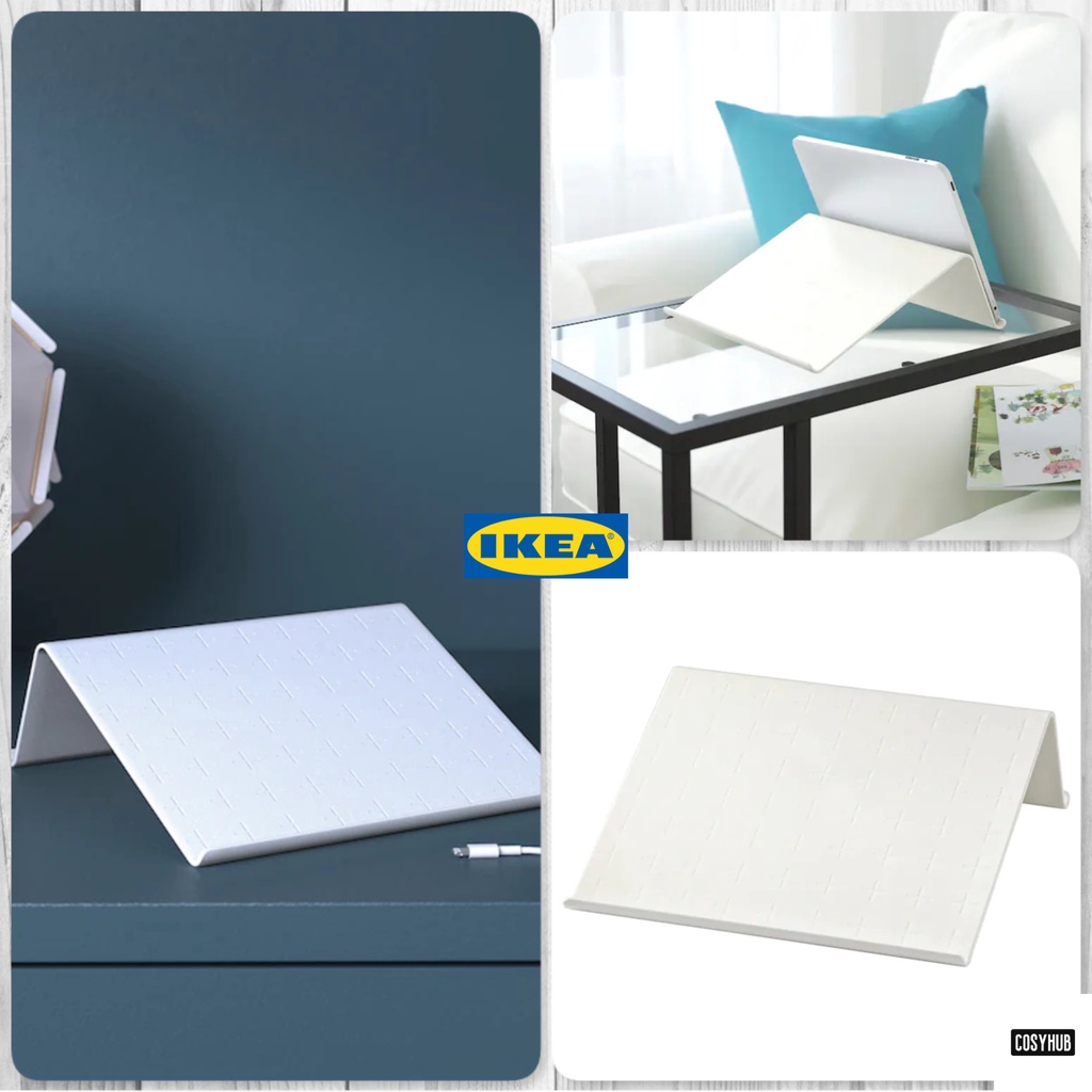 IKEA ISBERGET TABLET STAND WHITE COLOR 25X25CM COMFORTABLE VIEWING