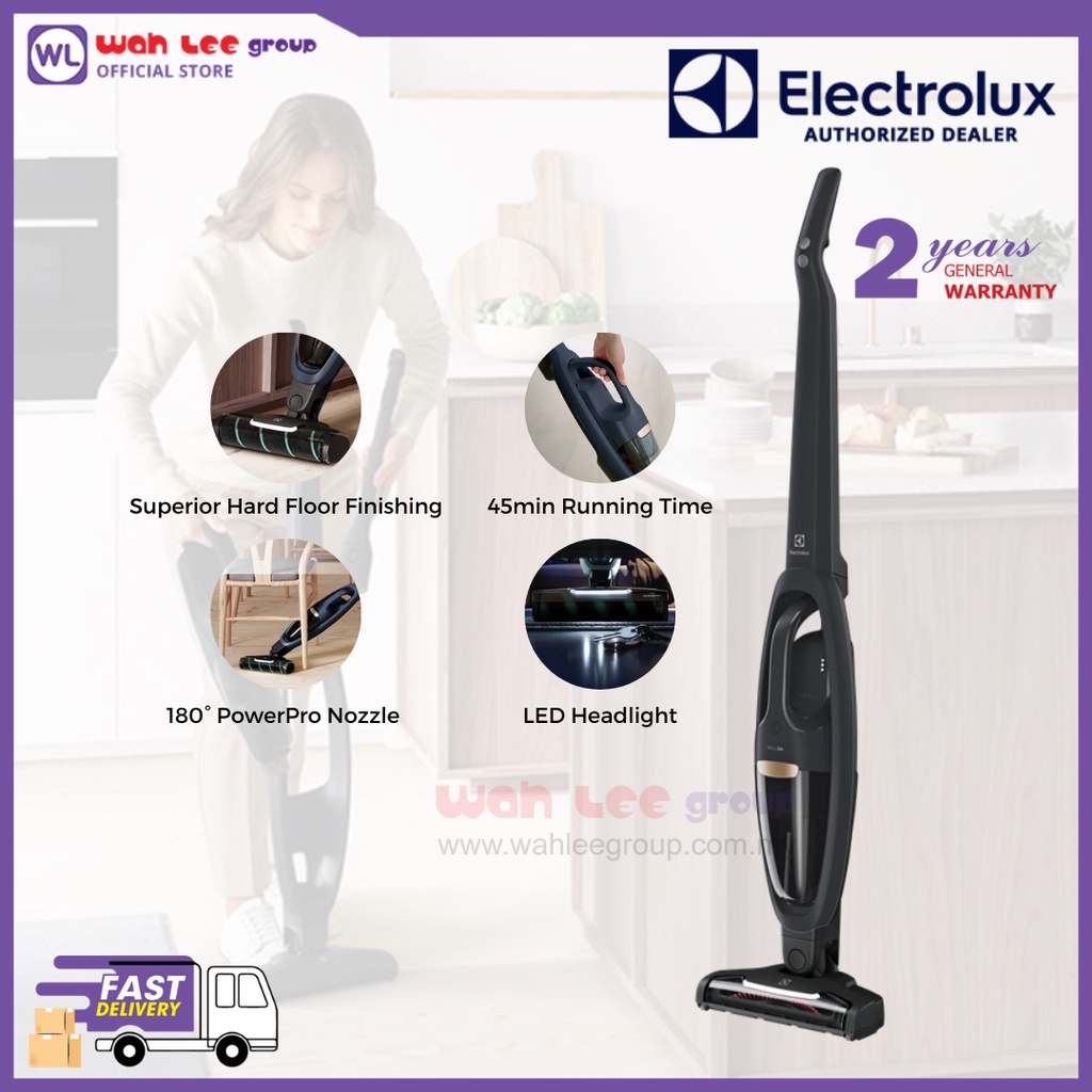 Electrolux Cordless Stick Vacuum Cleaner Well Q6 WQ611OGG 18V