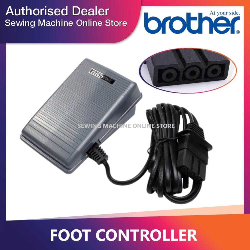 🔥 READY STOCK 🔥 Brother Sewing Machine Foot Controller Foot Pedal JA1450NT LX27NT 2104D Tapak