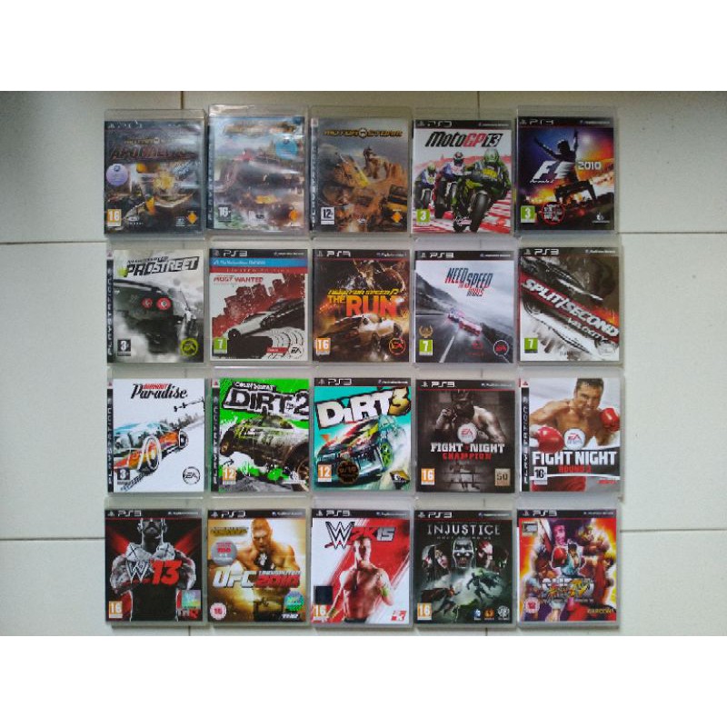 PS3 Racing, Fighting, Wrestling, Boxing Games Shopee Malaysia