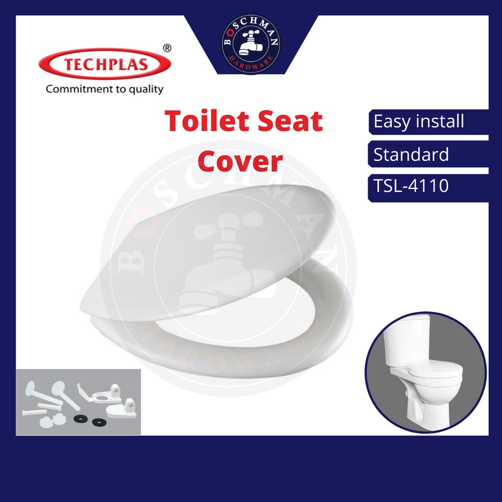 Techplas Toilet Seat Cover Toilet Bowl Plastic Cover Plastik Jamban
