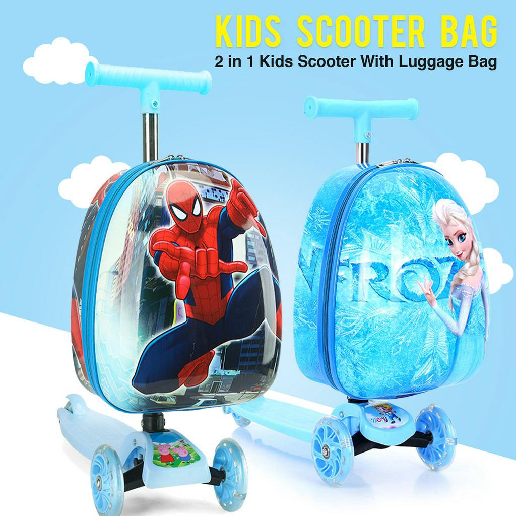 Bag Troli TravelHoliday Trolley Scooter Bag Spiderman Hello Kitty