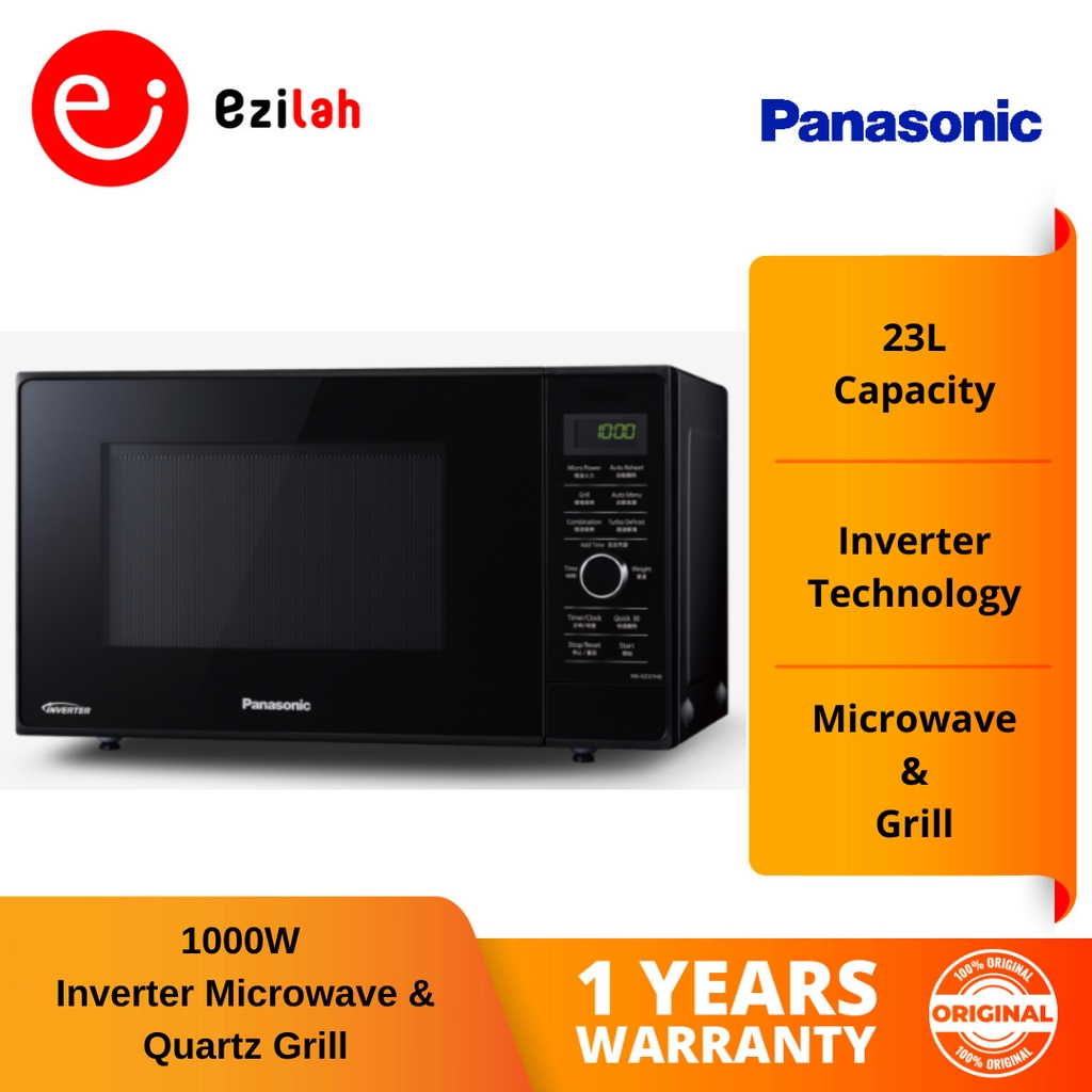 Panasonic Inverter Grill Microwave Oven (23L) NNGD37HBMPQ Shopee