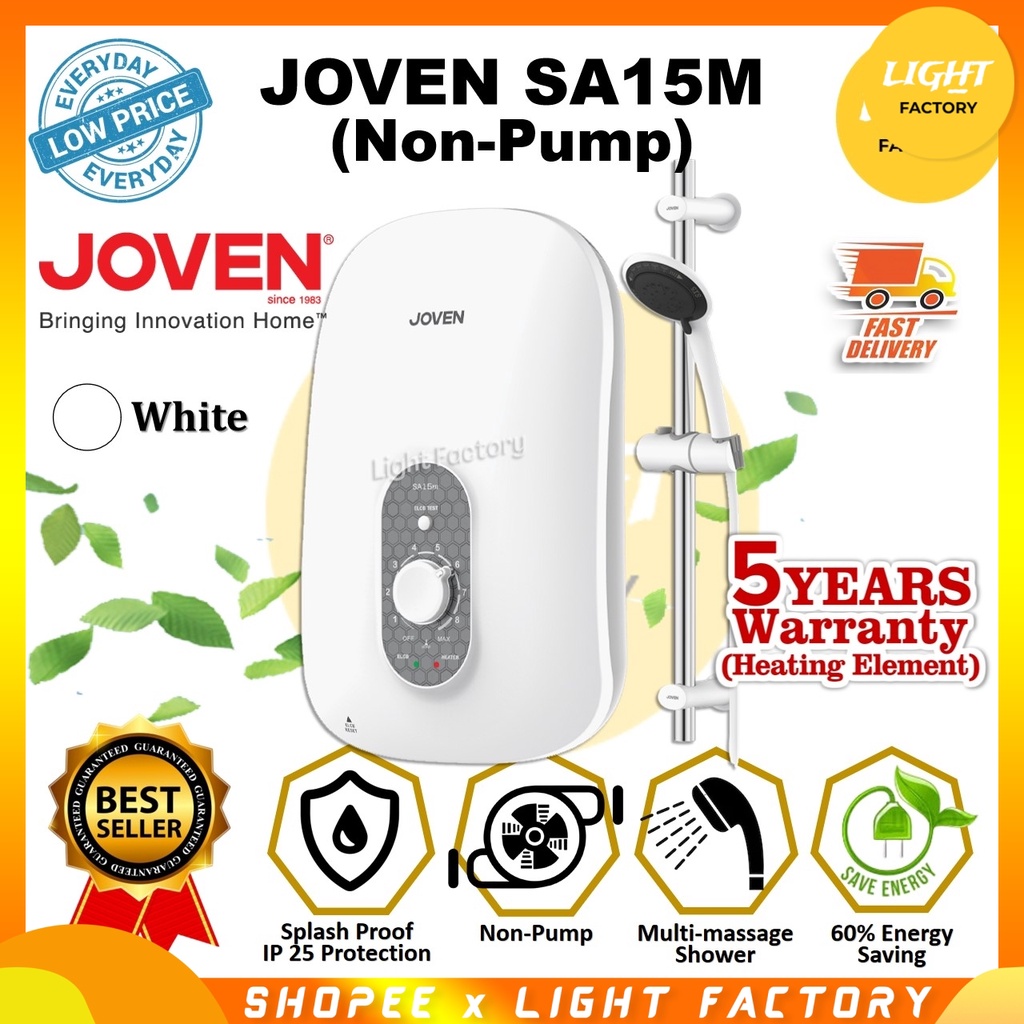 JOVEN SA15M NonPump Water Heater Instant Heat SA Series Water Heater