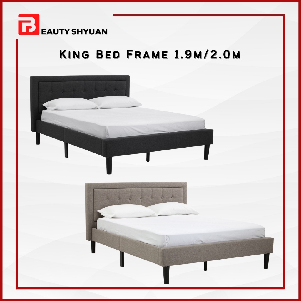 HAYDEN 1.8M Solid Wood King Bed Frame King Bedframe Katil King Kayu
