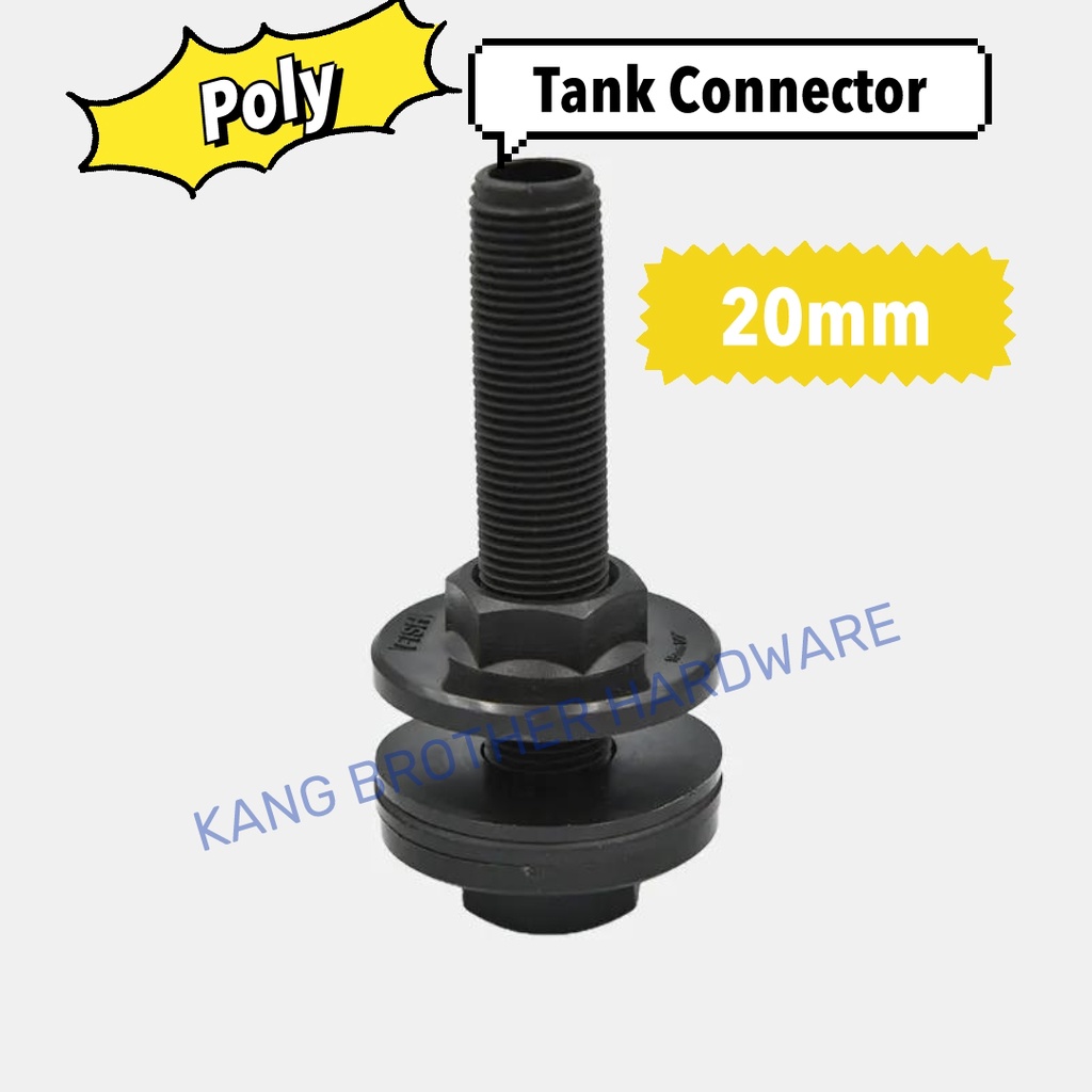 Polypipe HDPE Fitting Tank Connector 20mm HDPE Poly Pipe Pipe Fitting
