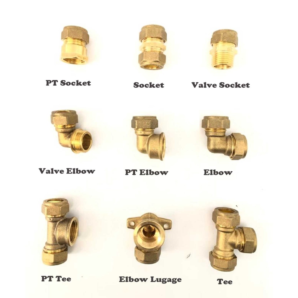 1/2Inch (15mm) Solid Brass Copper Pipe Fitting Connector For Household