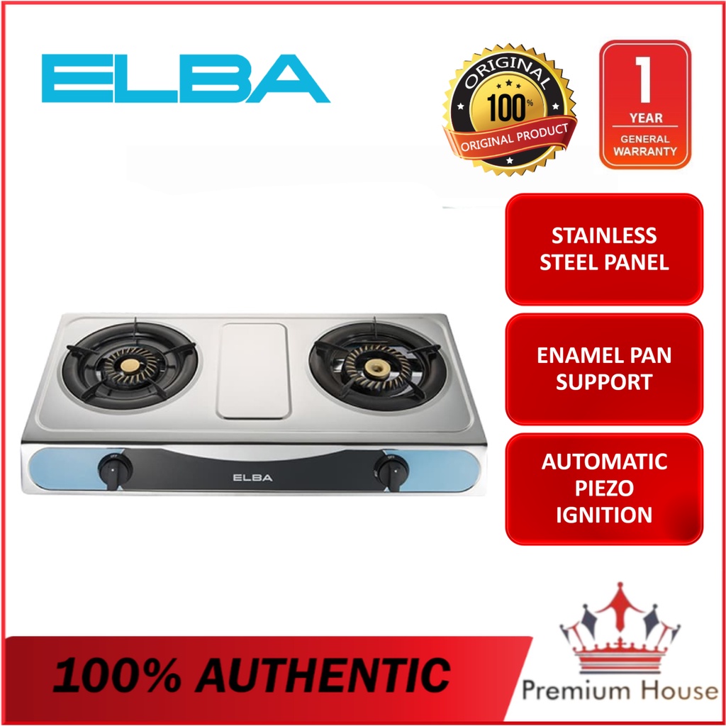 [READY STOCK] Elba Dapur Burner Gas Stove with Stainless Steel Body EGS