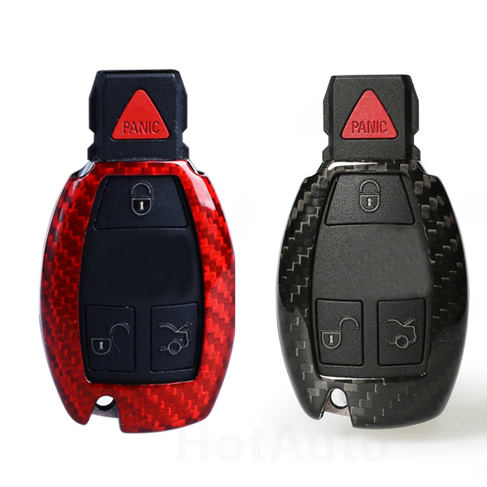 TCarbon Mercedes Benz Carbon Fiber Car Key Cover for W204 W205 W212 A