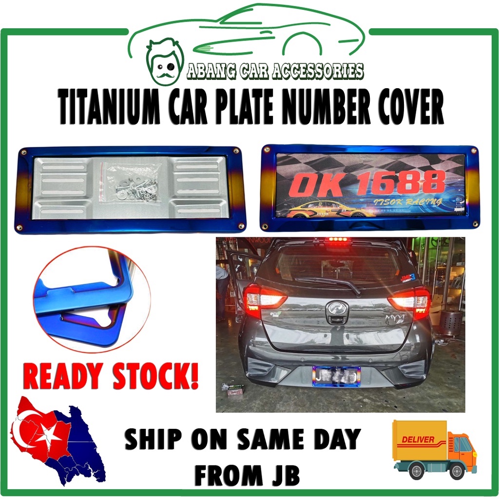[READY STOCK] Plug And Play Thailand Titanium Car Number Plate Cover
