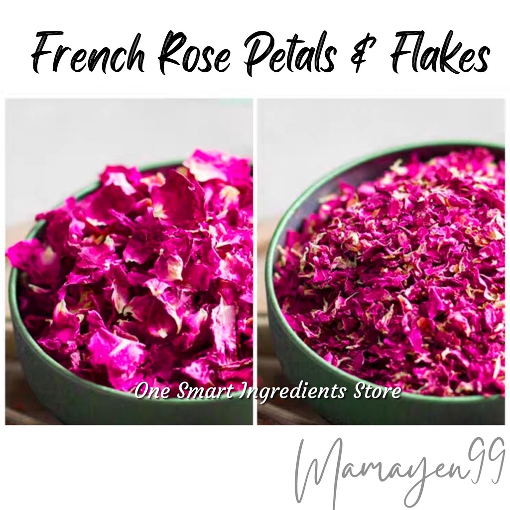 Premium French Rose Petal / Rose Flakes 玫瑰花瓣 食用 Dried Edible Flower Bud