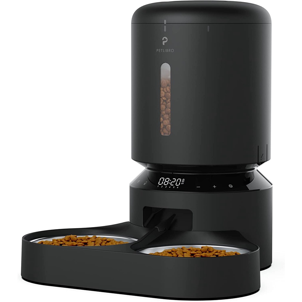 PETLIBRO Automatic Cat Feeder with Splitter and Two Stainless Bowls 10s Meal Call and Timer
