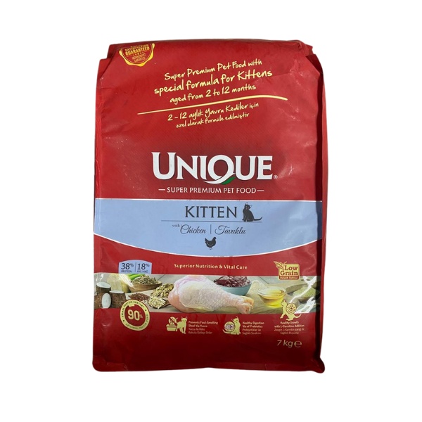 UNIQUE SUPER PREMIUM PET FOOD KITTEN WITH CHICKEN CAT FOOD 7KG Shopee