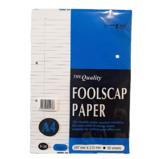 A4 Foolscap Paper 80gsm 80 Sheets Text Pad Shopee Malaysia