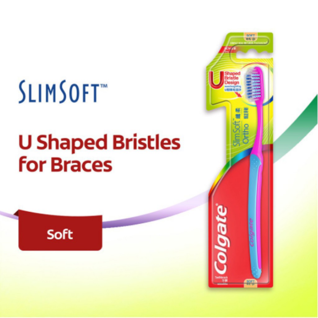 [READY STOCK] Orthodontic Colgate SlimSoft Ortho Braces Toothbrush