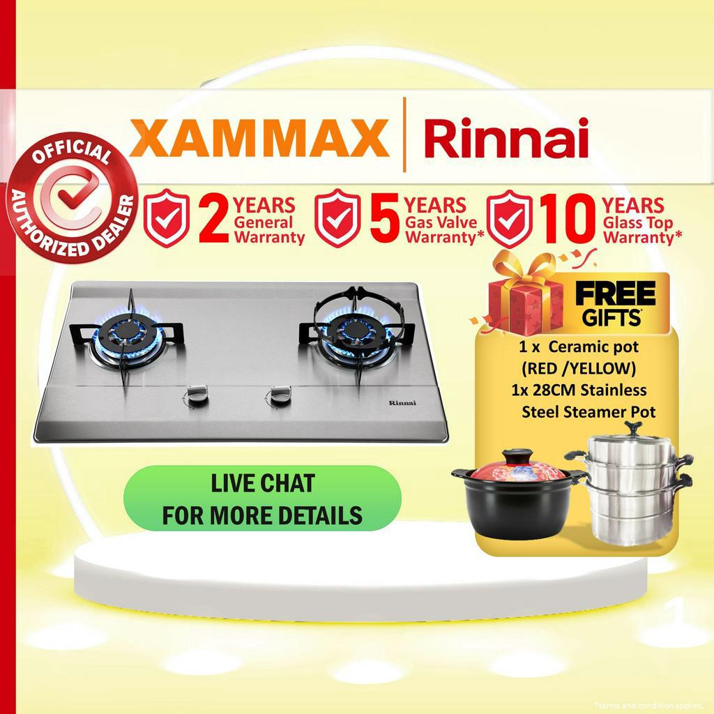 Rinnai RB712NS 2 Burner Built in Gas Stove Stainless Steel Hob