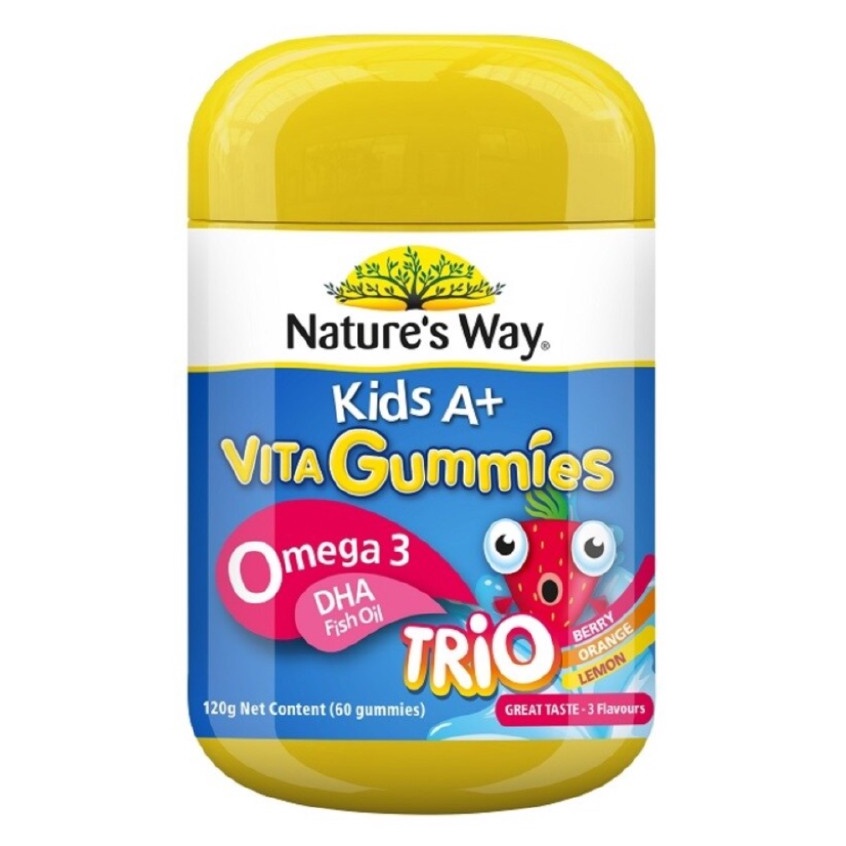 Promo EXP 05/2024 Natures Way Kids A+ Vita Gummies Omega 3 DHA Fish Oil